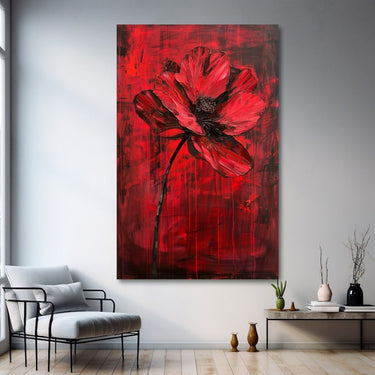 Red Flower Oil Painting